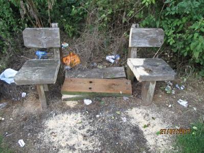 bench near bridge